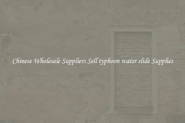 Chinese Wholesale Suppliers Sell typhoon water slide Supplies