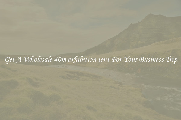 Get A Wholesale 40m exhibition tent For Your Business Trip