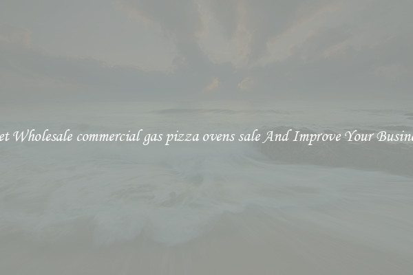 Get Wholesale commercial gas pizza ovens sale And Improve Your Business