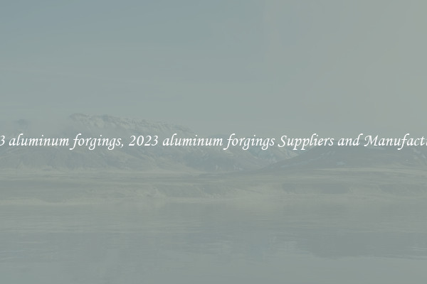 2023 aluminum forgings, 2023 aluminum forgings Suppliers and Manufacturers