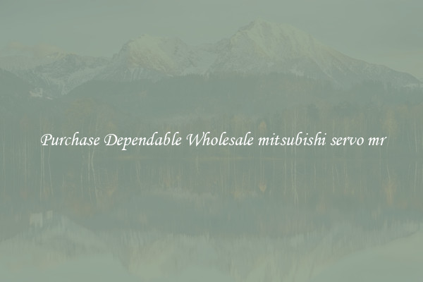 Purchase Dependable Wholesale mitsubishi servo mr