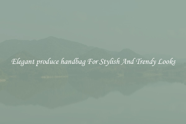 Elegant produce handbag For Stylish And Trendy Looks