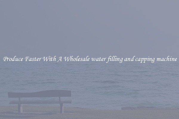 Produce Faster With A Wholesale water filling and capping machine