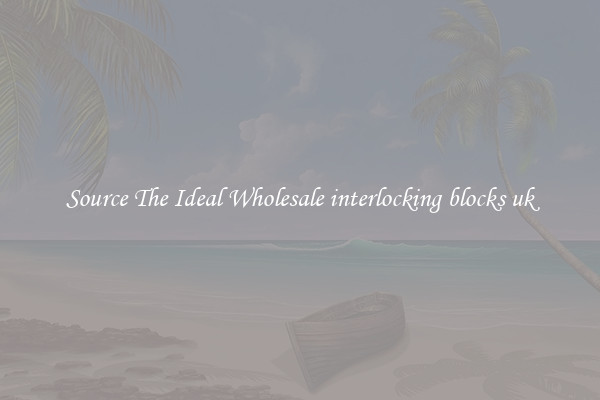 Source The Ideal Wholesale interlocking blocks uk