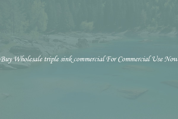 Buy Wholesale triple sink commercial For Commercial Use Now